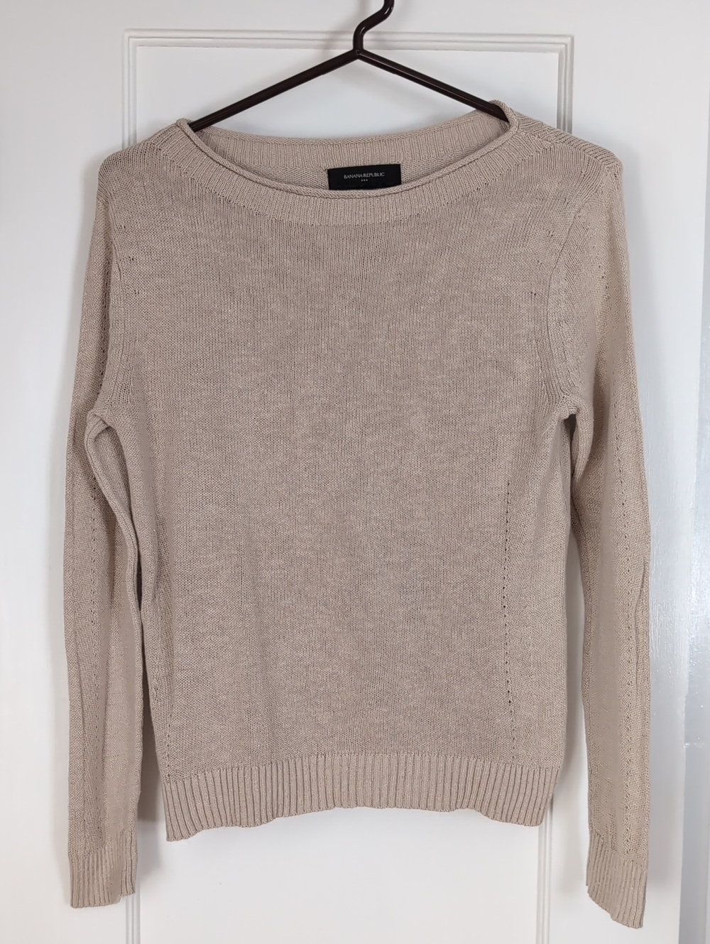 Banana Republic Women's Crewneck Sweater - Light Beige Small